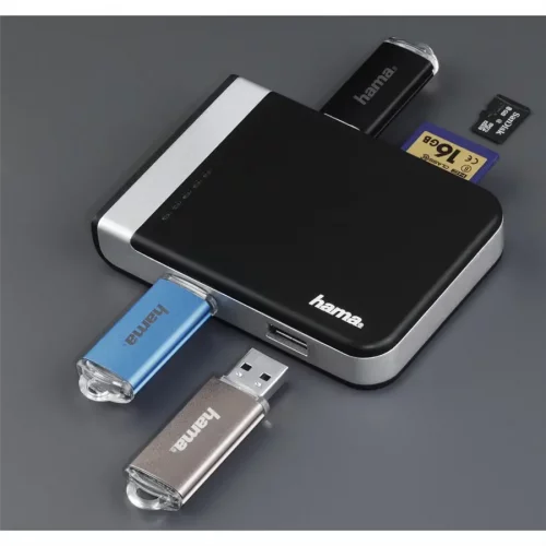 Hama USB 3.1 rozbočovač/čítačka kariet s adaptérom USB-C