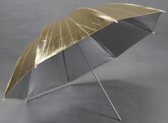 Štúdiový dáždnik Profi 83cm strieborný/zlatý