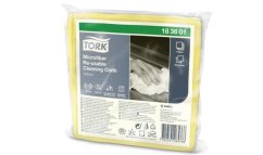 Utierka Tork čistiaca z mikrovlákna na opakovateľné použitie, 30,5 x 30,5 x, žltá - 6 ks