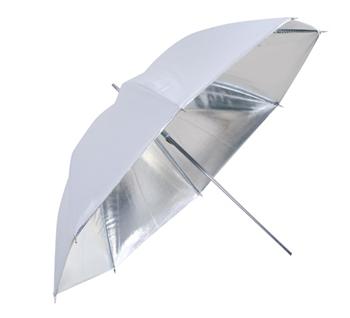 Falcon Eyes UR-48S odrazný deštník 100cm (stříbrná/bílá)