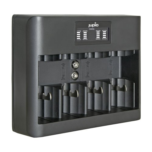 Jupio USB All-In-One nabíječka s LCD displejem (AA/AAA/C/D/9V) LCD