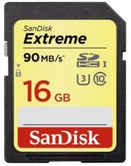 SanDisk Secure Digital 16GB Extreme, SDHC 90MB/s Class 10