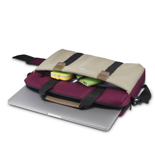 Hama Silvan, brašna na notebook, pro 40-41 cm (15,6-16,2"), recyklovaný polyester, béžová/vínová
