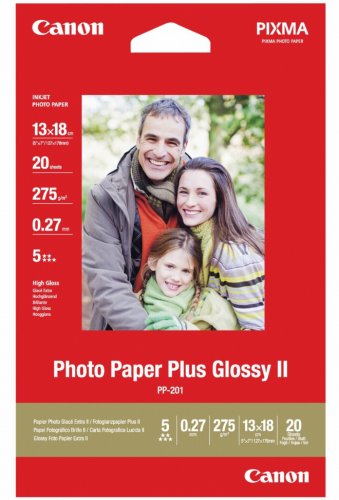 Canon PP-201 Glossy II Fotopapier Plus 13 x 18 cm, 20 Blatt