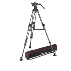 Manfrotto Nitrotech 608 fluidní video hlava s karbonovým videostativem 645 s dvojitými nohami