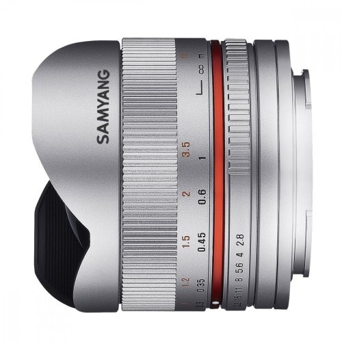 Samyang 8mm f/2,8 UMC Fish-eye II stříbrný Canon EF-M