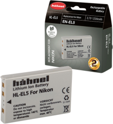 Hähnel HL-EL5, Nikon EN-EL5, 1100mAh, 3.7V, 4.6Wh