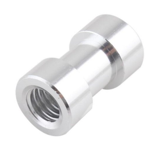 Stativový čep 5/8″ se závity 1/4″ a 3/8″, délka 28mm, hliník