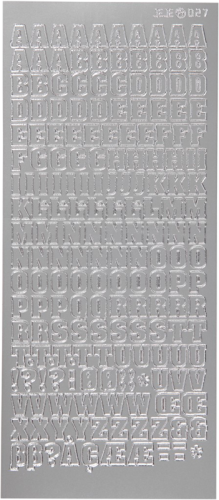Focus Stickers Silver Letters Design 3