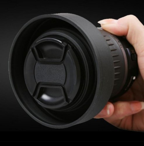 forDSLR skládací gumová sluneční clona 49mm pro standardní objektivy