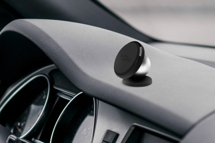Mágneses tartó FIXED Icon Flex mini a műszerfalon, fekete színben