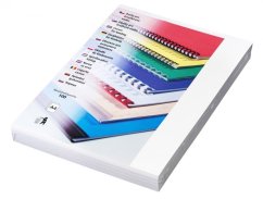 Viazací kryt Eurosupplies kartonový Chromolux A4 250g/m2 100ks, leštěný povrch, bílý