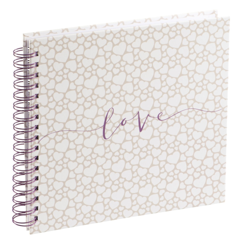 Hama album klasické spirálové ROMANCE 28x24 cm, 40 stran, bílé stránky