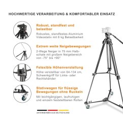 Walimex pro EI-9901 Video-Pro-Stativ + Stativwagen