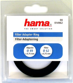 Hama Filter Adapter Ring, Lens 49mm/Filter 62mm (Step-Up)