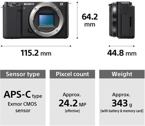 Sony ZV-E10 + 16-50mm Vlog Digital Camera