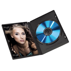 Hama DVD obal na 1 DVD, s fóliou, čierny, balenie 10 ks (cena uvedená za balenie)
