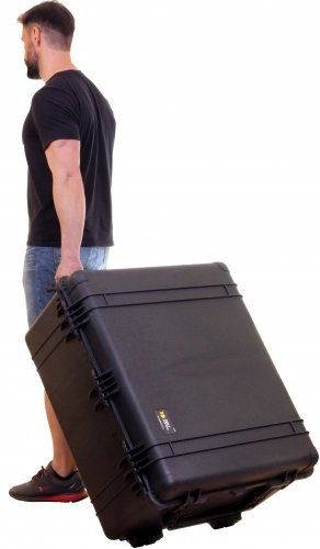 Peli™ Case 1690 Koffer mit verstellbaren Klettverschlusstaschen (Schwarz)