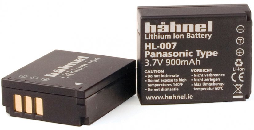 Hähnel HL-007, Panasonic CGA-S007, 900mAh, 3.7V, 3.3Wh