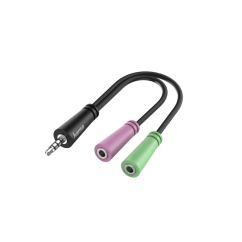 Hama headset redukcia 2x jack 3,5 mm na jack 4pól. vidlicu