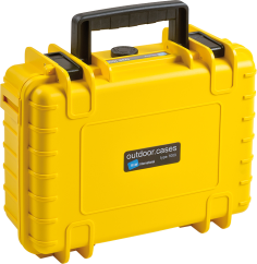 B&W Outdoor Cases BW Outdoor Case Type 1000 for GoPro Hero 12 (fits even GoPro Hero 9/10/11), Yellow