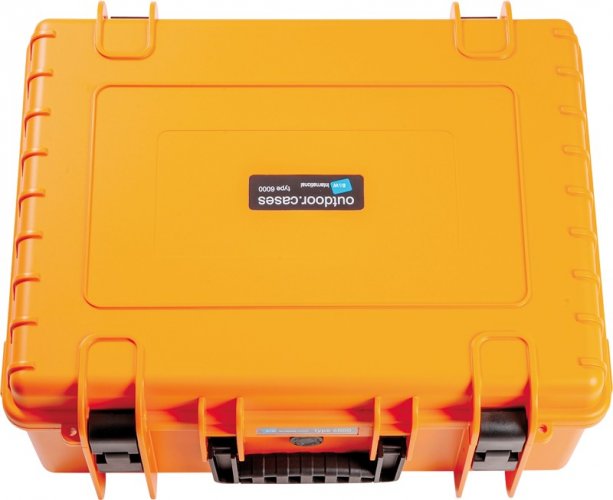 B&W Outdoor Koffer Typ 6000 mit Schaumstoff Orange