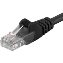 Patch kábel UTP Cat 6, 0,25m - fekete