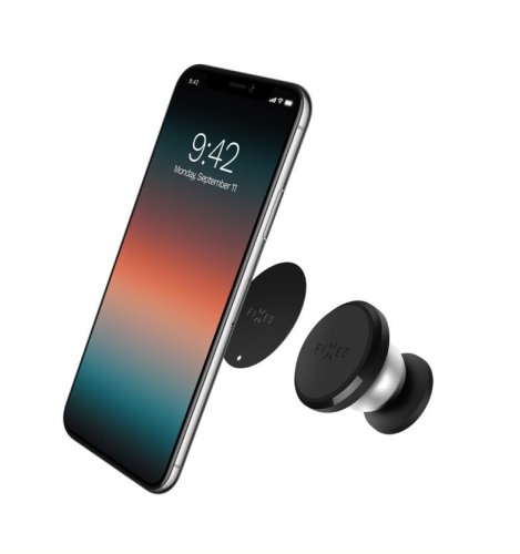 Mágneses tartó FIXED Icon Flex mini a műszerfalon, fekete színben