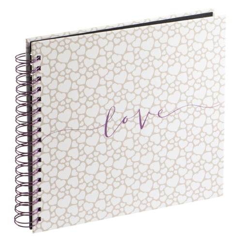 Hama album klasické spirálové ROMANCE 28x24 cm, 40 stran, černé stránky