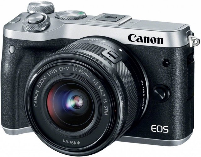 Canon EOS M6 + 15-45 IS STM strieborný