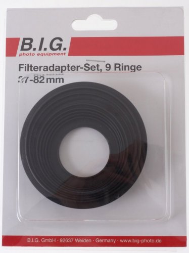 B.I.G. Filter-Adapterring Set 37-82mm (9 Ringe)