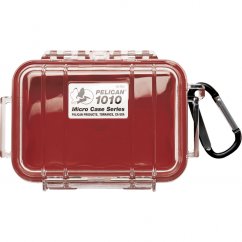 Peli™ Case 1010 MicroCase mit transparentem Deckel (Rot)