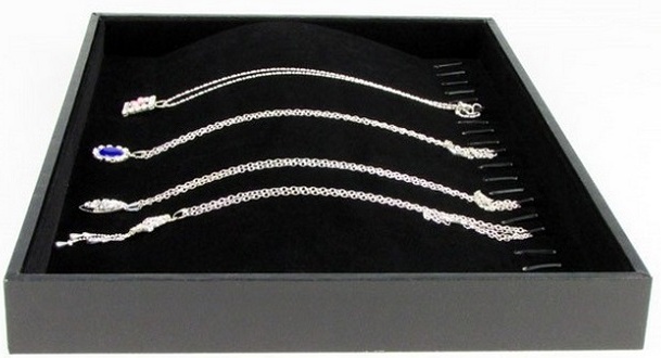 Jewelry tray, black velvet