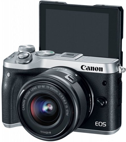 Canon EOS M6 + EF-M 15-45mm IS STM , Silber