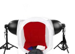 Photo tent 100x100 in a set with two spotlights WITHOUT light bulbs