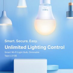Múdra žiarovka TP-Link Tapo L510E(2-pack) E27, 8,7W, 230V, cez IP, stmievateľná, 2700K