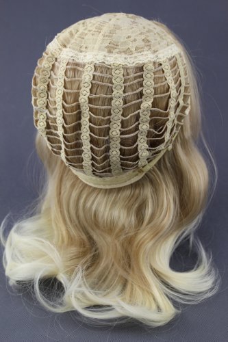 forDSLR dámská středně dlouhá paruka z kvalitního umělého vlákna, blond ombre