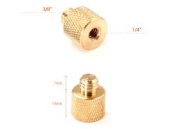 forDSLR 1/4″ na 3/8″ mosazná závitová redukce, délka 20mm