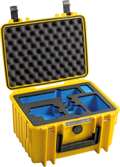 B&W Outdoor Cases BW Outdoor Case Type 2000 for GoPro Hero 12 (fits even GoPro Hero 9/10/11), charge-in-case, Yellow