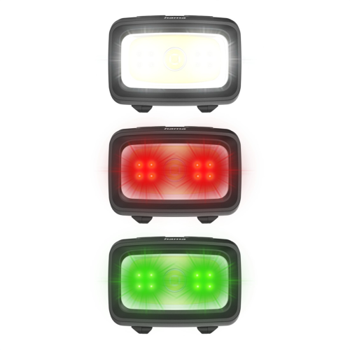 Hama HL350, LED čelovka, COB, svítivost 350 lm, dosvit 60 m, IP44, SOS píšťalka, baterie
