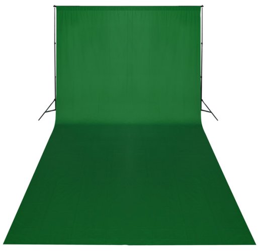 Fotografické pozadí green screen samet 3x6m zelené (PZZ6X)