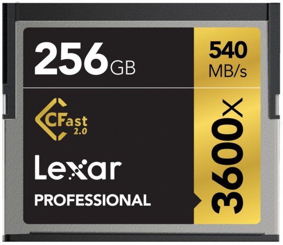 Lexar Professional 3600x CFast 2.0 card 256GB