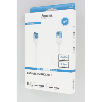 Síťový kabel Hama Cat6 UTP RJ45, plochý, 10 m