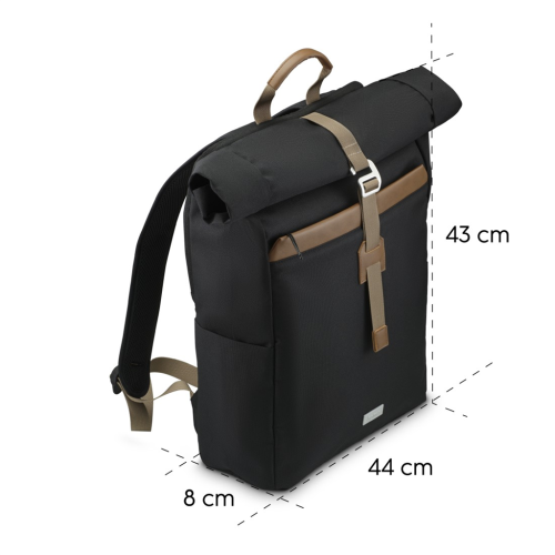 Hama Silvan, batoh na notebook do velikosti 16,2" (41 cm), recyklovaný polyester, černý