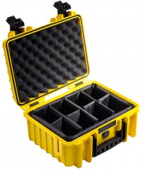 B&W Outdoor Koffer Typ 3000 mit Einteilung Gelb