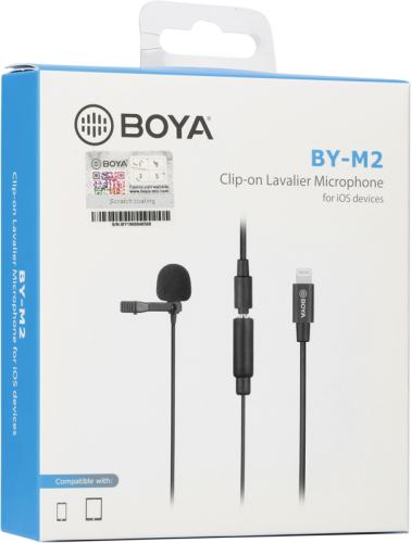 Boya BY-M2 / Lavalier Microphone / for iOS devices