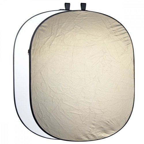 Walimex pro 2in1 Foldable Reflector 145x200cm Wavygold/White
