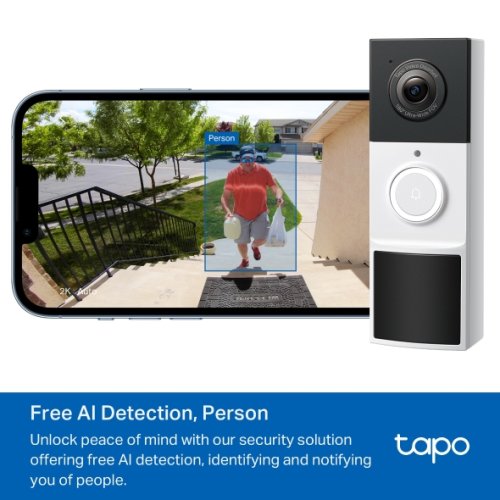 Chytrý zvonek TP-Link Tapo D210 IoT, 3MPx, baterie, sada s Tapo H200