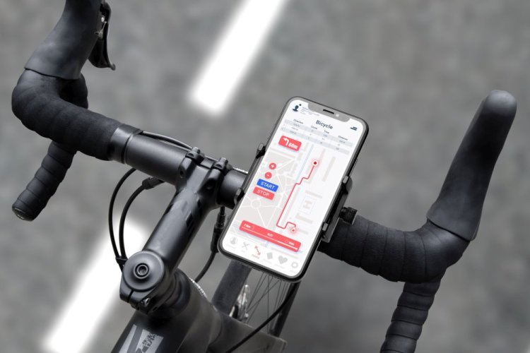 FIXED alumínium mobiltelefontartó kerékpárhoz FIXED Bikee ALU, fekete