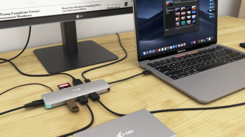 Dokovací stanice i-Tec USB-C Metal Nano 4K HDMI LAN + Power Delivery 100W